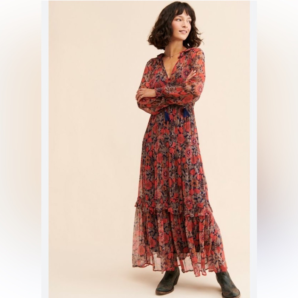 Anthropologie Marais Chiffon Maxi Dress